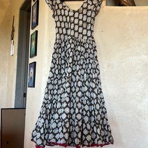 Boho block print dress